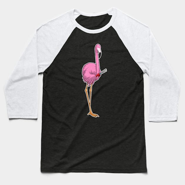 Flamingo Hairdresser Hair clip Baseball T-Shirt by Markus Schnabel